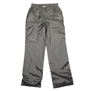 Neiman Marcus Exclusive Gray Ripstop Straight Leg Pants Women Small Cotton Lined